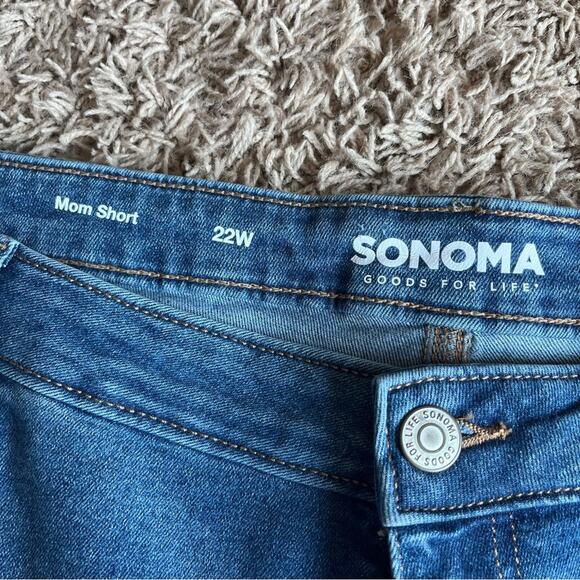 NWT! Sonoma Distressed Medium Wash Mom Short Size 22W - Picture 6 of 6
